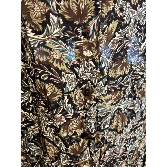 NWT Adini Vintage Floral Button Long Midi Dress Medium Prairie Cottage Country - Picture 4 of 8